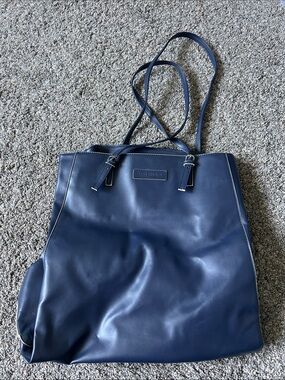 Vera Bradley Navy Leather Tote Bag